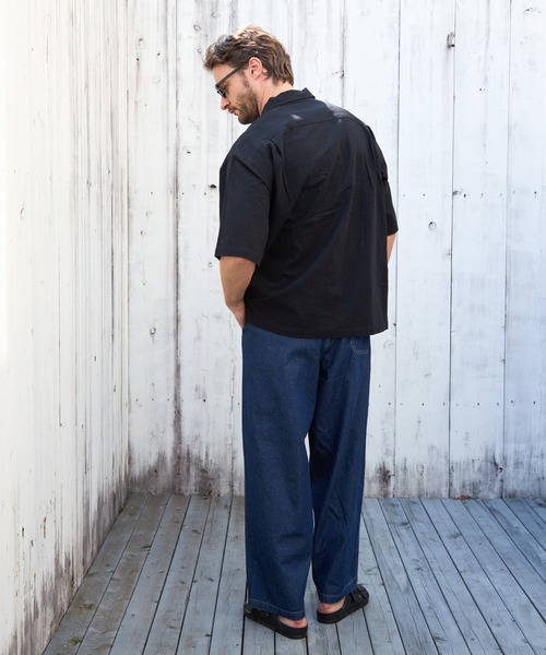 paradigm(パラダイム)の「【paradigm】ライトオンスデニムイージーパンツ(デニムパンツ・メンズ・スカイブルー/ブルー・SMALL/MEDIUM/LARGE)」の5枚目の写真