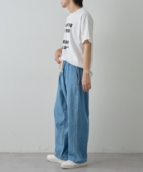 paradigm(パラダイム)の「【paradigm】ライトオンスデニムイージーパンツ(デニムパンツ・メンズ・スカイブルー/ブルー・SMALL/MEDIUM/LARGE)」の16枚目の写真