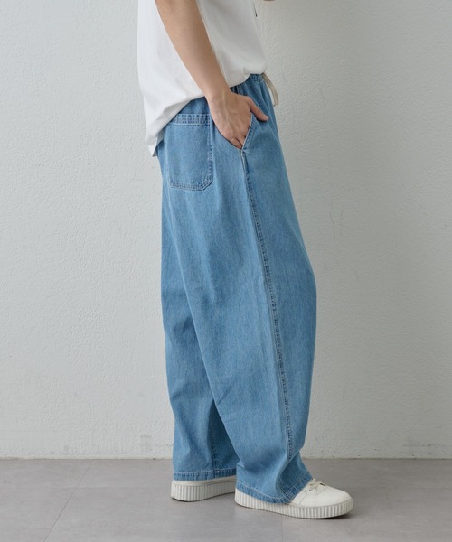 paradigm(パラダイム)の「【paradigm】ライトオンスデニムイージーパンツ(デニムパンツ・メンズ・スカイブルー/ブルー・SMALL/MEDIUM/LARGE)」の10枚目の写真