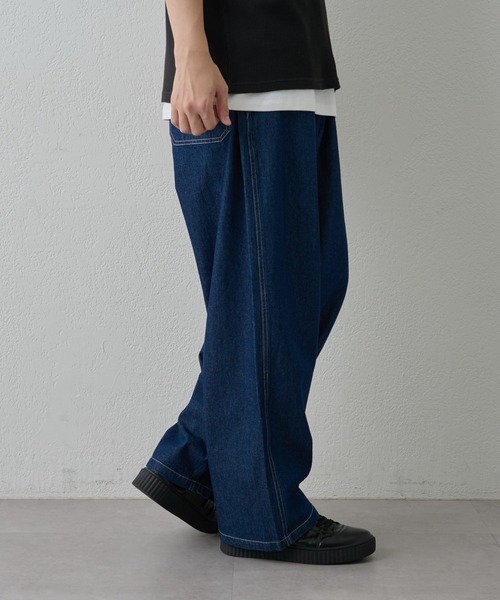 paradigm(パラダイム)の「【paradigm】ライトオンスデニムイージーパンツ(デニムパンツ・メンズ・スカイブルー/ブルー・SMALL/MEDIUM/LARGE)」の14枚目の写真