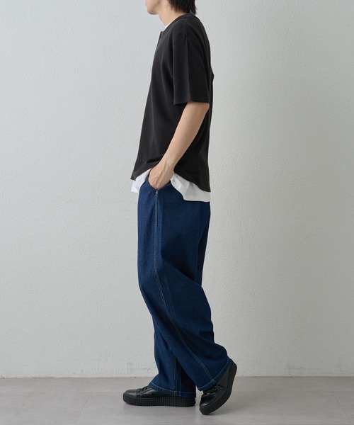 paradigm(パラダイム)の「【paradigm】ライトオンスデニムイージーパンツ(デニムパンツ・メンズ・スカイブルー/ブルー・SMALL/MEDIUM/LARGE)」の20枚目の写真