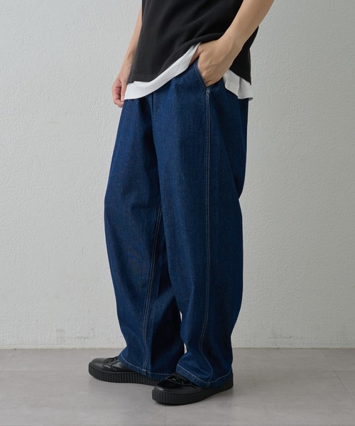 paradigm(パラダイム)の「【paradigm】ライトオンスデニムイージーパンツ(デニムパンツ・メンズ・スカイブルー/ブルー・SMALL/MEDIUM/LARGE)」の12枚目の写真