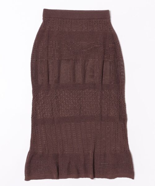 M.deux（エムドゥ）の「クロシェニットマーメイドスカート（スカート・レディース・モカ/オフホワイト・MEDIUM）」の12枚目の写真