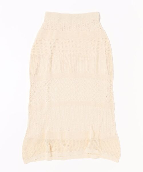 M.deux（エムドゥ）の「クロシェニットマーメイドスカート（スカート・レディース・モカ/オフホワイト・MEDIUM）」の15枚目の写真