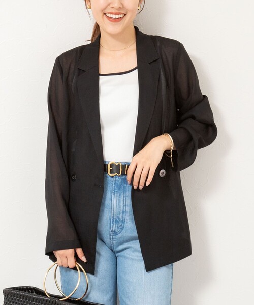 NOLLEY’S(ノーリーズ)の「テレコ配色タンクトップ(タンクトップ・レディース・ホワイト/オリーブ/ブラック・38)」の10枚目の写真