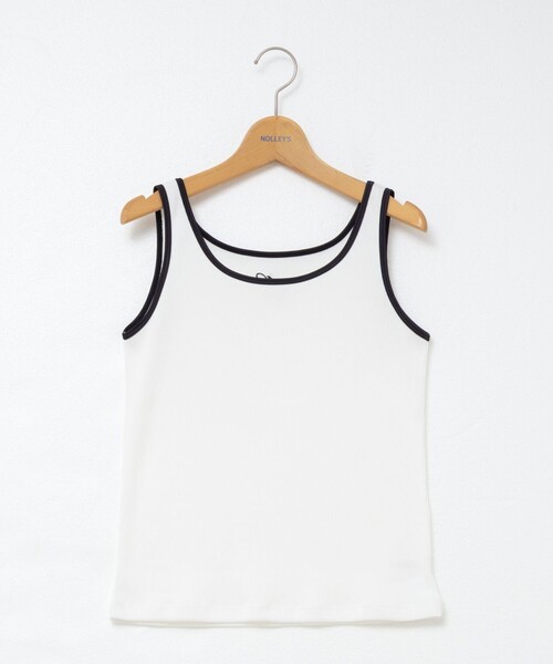NOLLEY’S(ノーリーズ)の「テレコ配色タンクトップ(タンクトップ・レディース・ホワイト/オリーブ/ブラック・38)」の21枚目の写真