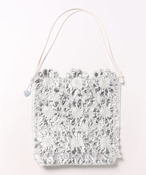 Three Four Time(スリーフォータイム)の「【Casselini】フラワートート(トートバッグ・レディース・シルバー/ゴールド・FREE)」の3枚目の写真
