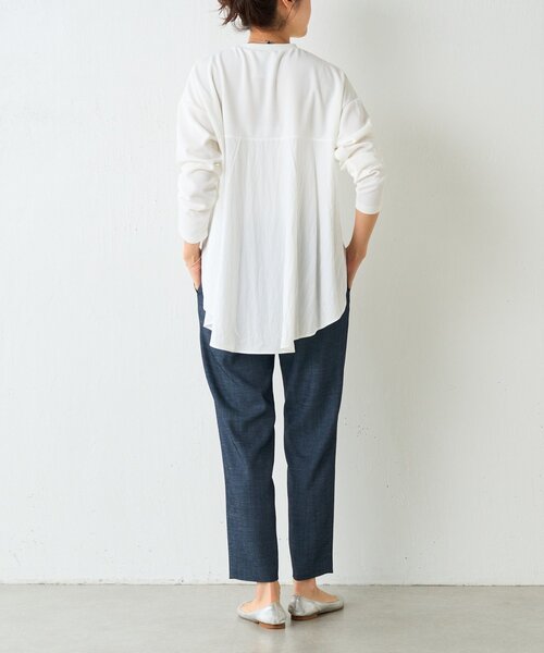 BEARDSLEY(ビアズリー)の「デニム風トラックパンツ(その他パンツ・レディース・インディゴブルー/ホワイト・0/1)」の5枚目の写真