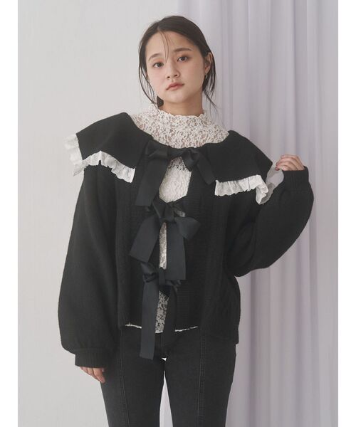 merry jenny セーラーリボンカーディガン セーラーリボンカーデイガン（カーディガン/ボレロ）｜merry jenny