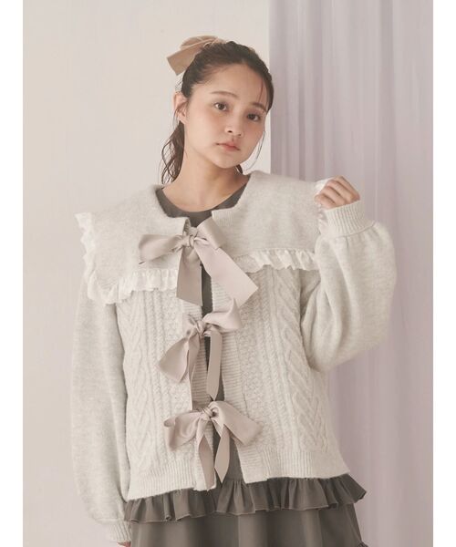 merry jenny セーラーリボンカーディガン セーラーリボンカーデイガン（カーディガン/ボレロ）｜merry jenny