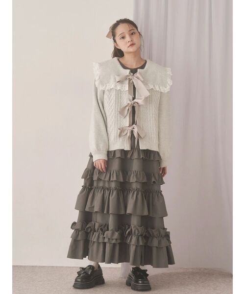 セーラーリボンカーデイガン（カーディガン/ボレロ）｜merry jenny