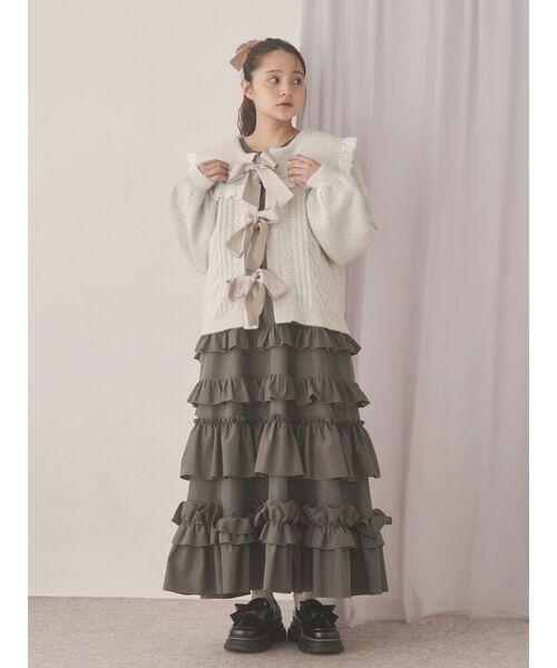 merry jenny（メリージェニー）の「セーラーリボンカーデイガン（カーディガン/ボレロ・レディース・アイボリー/ブラック/ライトグレー・FREE）」の20枚目の写真