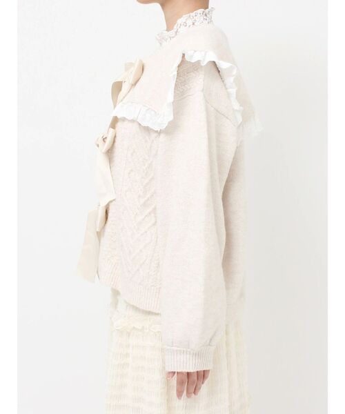 merry jenny（メリージェニー）の「セーラーリボンカーデイガン（カーディガン/ボレロ・レディース・アイボリー/ブラック/ライトグレー・FREE）」の7枚目の写真