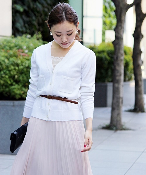 La TOTALITE（ラトータリテ）の「セミソモウ ポケ V カーディガン◆（カーディガン/ボレロ・レディース・ブラック/パープル/ホワイト・FREE）」の2枚目の写真