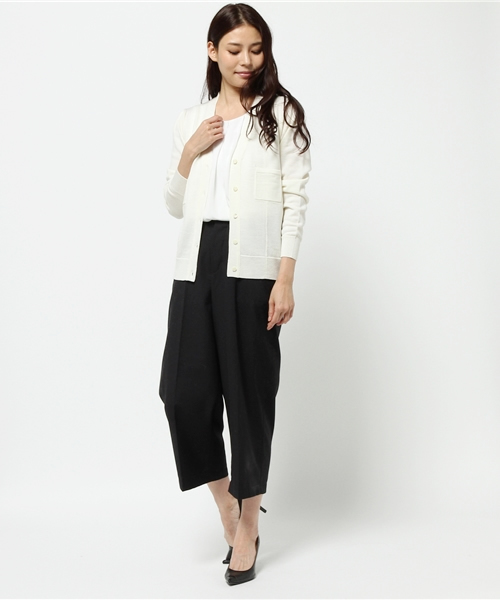 La TOTALITE（ラトータリテ）の「セミソモウ ポケ V カーディガン◆（カーディガン/ボレロ・レディース・ブラック/パープル/ホワイト・FREE）」の15枚目の写真