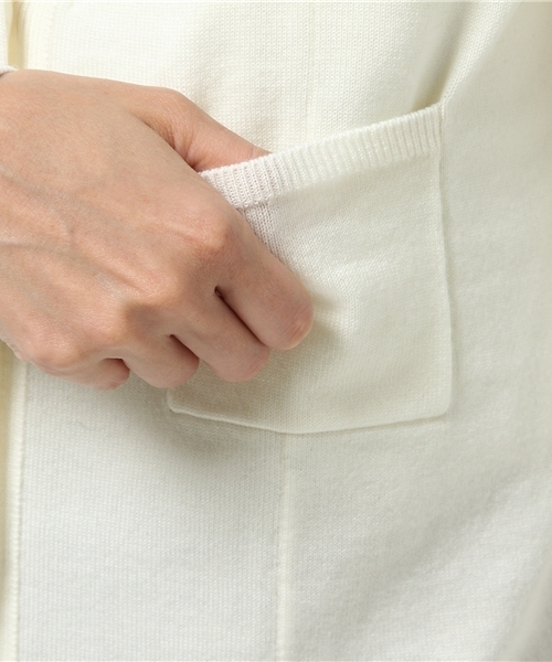 La TOTALITE（ラトータリテ）の「セミソモウ ポケ V カーディガン◆（カーディガン/ボレロ・レディース・ブラック/パープル/ホワイト・FREE）」の18枚目の写真