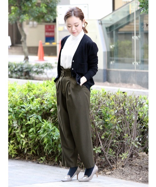 La TOTALITE（ラトータリテ）の「セミソモウ ポケ V カーディガン◆（カーディガン/ボレロ・レディース・ブラック/パープル/ホワイト・FREE）」の7枚目の写真