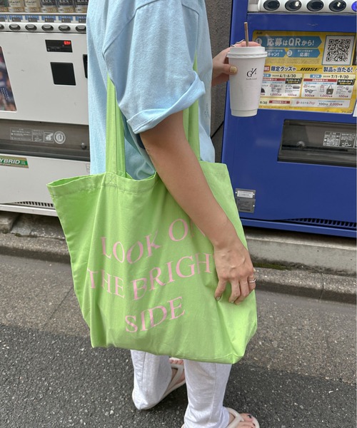 PILIT（ピリット）の「ロゴBIG トートBAG（トートバッグ・レディース・ピンク/グリーン/イエロー/ネイビー・MEDIUM）」の16枚目の写真