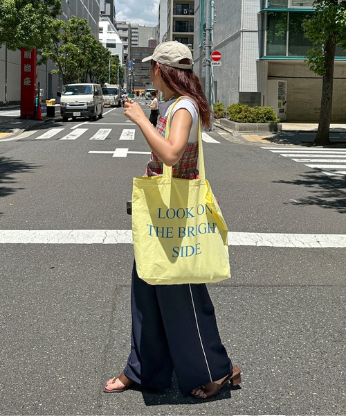 PILIT（ピリット）の「ロゴBIG トートBAG（トートバッグ・レディース・ピンク/グリーン/イエロー/ネイビー・MEDIUM）」の14枚目の写真