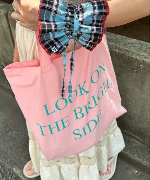 PILIT（ピリット）の「ロゴBIG トートBAG（トートバッグ・レディース・ピンク/グリーン/イエロー/ネイビー・MEDIUM）」の5枚目の写真