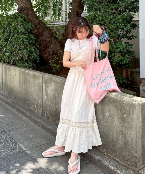 PILIT（ピリット）の「ロゴBIG トートBAG（トートバッグ・レディース・ピンク/グリーン/イエロー/ネイビー・MEDIUM）」の9枚目の写真
