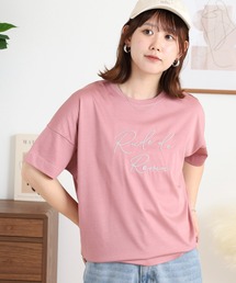 BRODIAEA ロゴ刺繍半袖Tシャツ