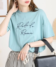 BRODIAEA ロゴ刺繍半袖Tシャツ
