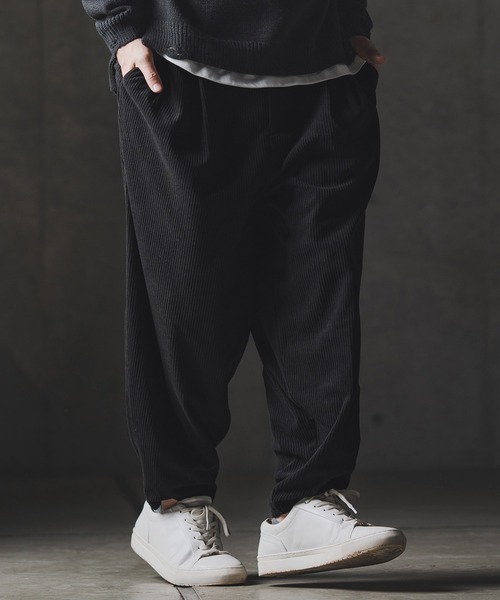 GLIMCLAP（グリムクラップ）の「mp13876-Balloon wide pants-Wide-wale corduroy fabric- バルーンパンツ（その他パンツ・メンズ・チャコール/サンドベージュ/ブラック・S/M/L）」の5枚目の写真