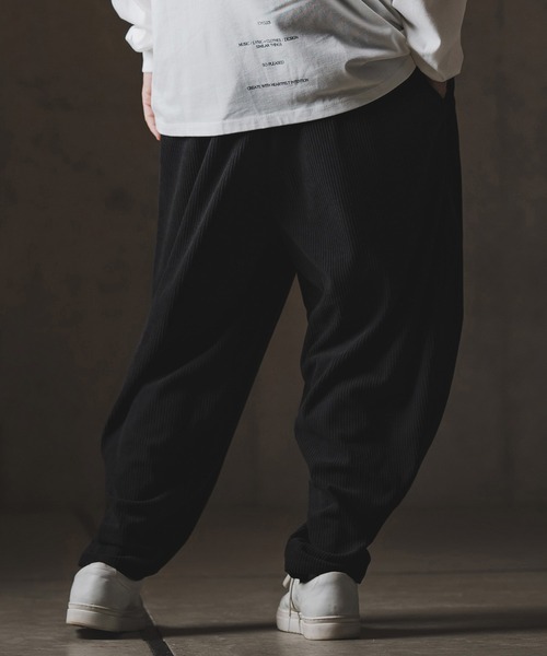 GLIMCLAP（グリムクラップ）の「mp13876-Balloon wide pants-Wide-wale corduroy fabric- バルーンパンツ（その他パンツ・メンズ・チャコール/サンドベージュ/ブラック・S/M/L）」の6枚目の写真