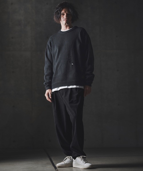 GLIMCLAP（グリムクラップ）の「mp13876-Balloon wide pants-Wide-wale corduroy fabric- バルーンパンツ（その他パンツ・メンズ・チャコール/サンドベージュ/ブラック・S/M/L）」の7枚目の写真