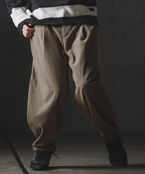 GLIMCLAP（グリムクラップ）の「mp13876-Balloon wide pants-Wide-wale corduroy fabric- バルーンパンツ（その他パンツ・メンズ・チャコール/サンドベージュ/ブラック・S/M/L）」の10枚目の写真