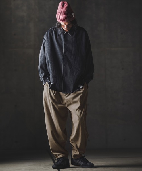 GLIMCLAP（グリムクラップ）の「mp13876-Balloon wide pants-Wide-wale corduroy fabric- バルーンパンツ（その他パンツ・メンズ・チャコール/サンドベージュ/ブラック・S/M/L）」の14枚目の写真
