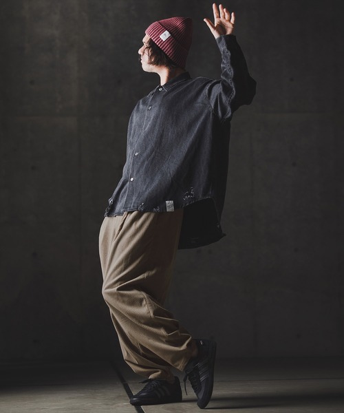 GLIMCLAP（グリムクラップ）の「mp13876-Balloon wide pants-Wide-wale corduroy fabric- バルーンパンツ（その他パンツ・メンズ・チャコール/サンドベージュ/ブラック・S/M/L）」の15枚目の写真