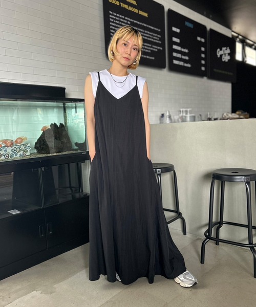 Kotoe(コトエ)の「マキシ丈キャミソールワンピース 美シルエット(ワンピース・レディース・ピンク/ブラック・FREE)」の7枚目の写真