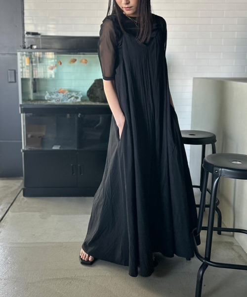 Kotoe(コトエ)の「マキシ丈キャミソールワンピース 美シルエット(ワンピース・レディース・ピンク/ブラック・FREE)」の22枚目の写真