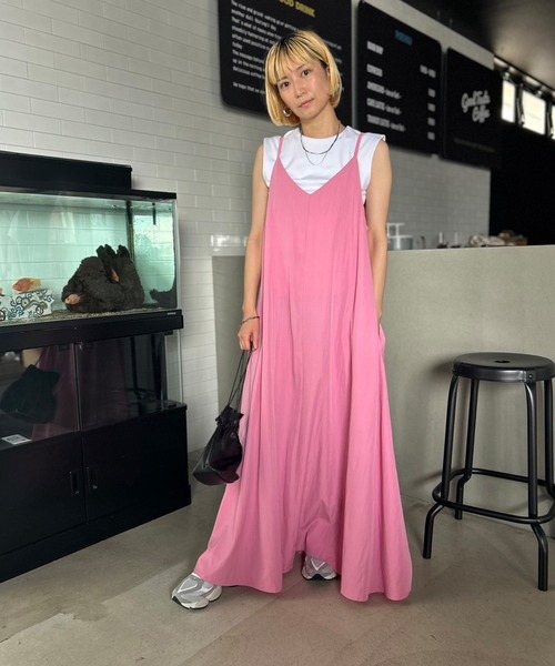 Kotoe(コトエ)の「マキシ丈キャミソールワンピース 美シルエット(ワンピース・レディース・ピンク/ブラック・FREE)」の14枚目の写真