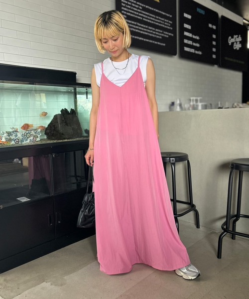 Kotoe(コトエ)の「マキシ丈キャミソールワンピース 美シルエット(ワンピース・レディース・ピンク/ブラック・FREE)」の19枚目の写真