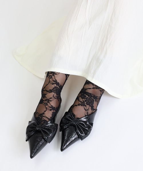 Vini（ヴィニ）の「シアー レース ソックス（ソックス/靴下・レディース・ブラック/グレー/ブルー/ホワイト/ピンク/ベージュ/ブラック系その他/ホワイト系その他・FREE）」の4枚目の写真