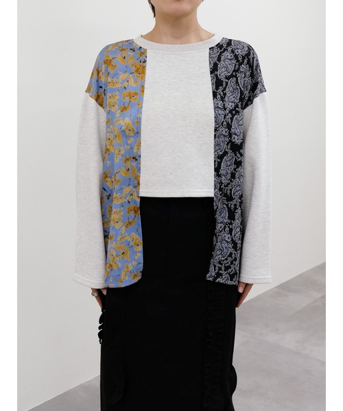 DOLLUPOOPS（ドールアップウップス）の「異素材切替スウェットトップス（スウェット・レディース・グレー/ライトグレー/アイボリー・38）」の15枚目の写真