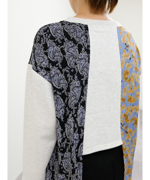 DOLLUPOOPS（ドールアップウップス）の「異素材切替スウェットトップス（スウェット・レディース・グレー/ライトグレー/アイボリー・38）」の20枚目の写真