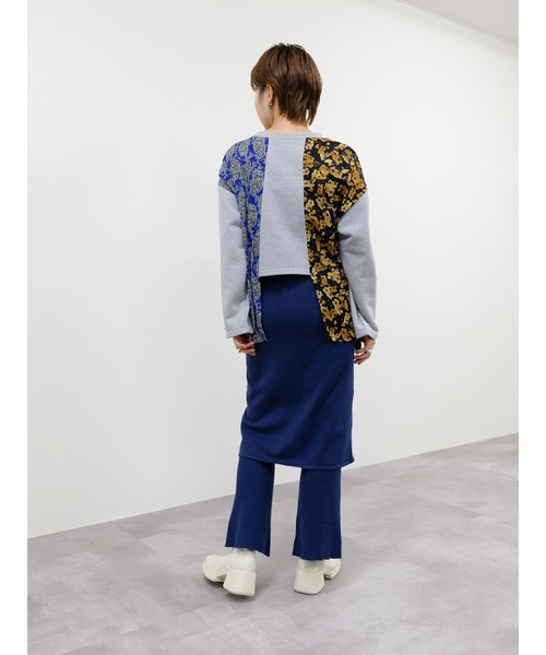 DOLLUPOOPS（ドールアップウップス）の「異素材切替スウェットトップス（スウェット・レディース・グレー/ライトグレー/アイボリー・38）」の12枚目の写真