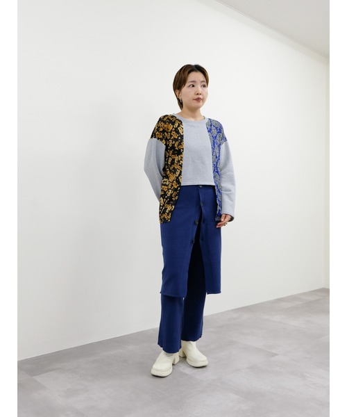 DOLLUPOOPS（ドールアップウップス）の「異素材切替スウェットトップス（スウェット・レディース・グレー/ライトグレー/アイボリー・38）」の22枚目の写真