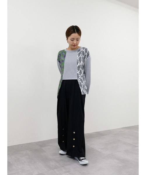 DOLLUPOOPS（ドールアップウップス）の「異素材切替スウェットトップス（スウェット・レディース・グレー/ライトグレー/アイボリー・38）」の7枚目の写真