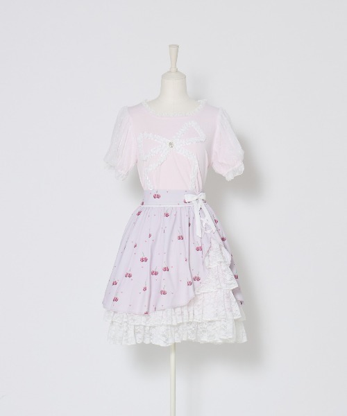 Sweet cherry lace frill スカート（スカート）｜mellfy memory