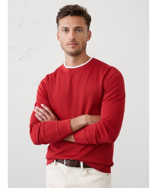 BANANA REPUBLIC FACTORY STORE(バナナリパブリック ファクトリーストア)の「BANANA REPUBLIC FACTORY STORE ワッフルニットカットソー(Tシャツ/カットソー・メンズ・ブラウン/ブラック/レッド/ブルー・S/L/M/XL)」の4枚目の写真