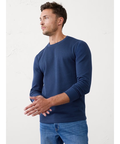 BANANA REPUBLIC FACTORY STORE(バナナリパブリック ファクトリーストア)の「BANANA REPUBLIC FACTORY STORE ワッフルニットカットソー(Tシャツ/カットソー・メンズ・ブラウン/ブラック/レッド/ブルー・S/L/M/XL)」の3枚目の写真
