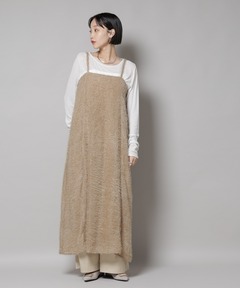 ATON LINEN VELVET TANK TOP DRESS（ワンピース）｜ATON