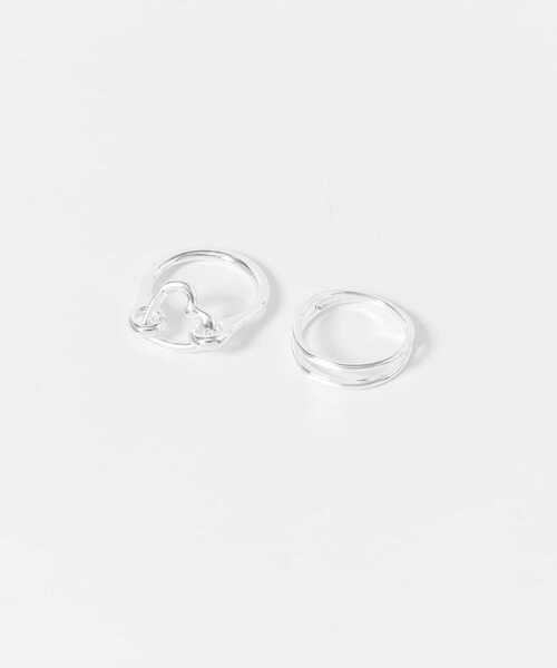 SMELLY（スメリー）の「メタルハート2セットリング（リング・レディース・シルバー・-）」の3枚目の写真