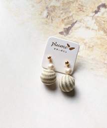 /チタンポスト ドロップボールピアス/