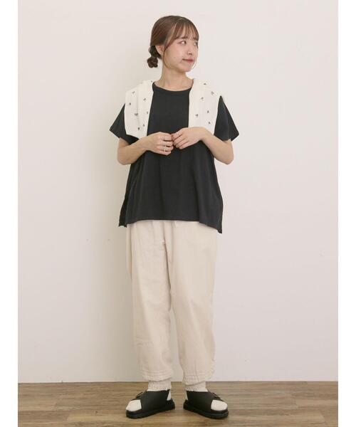 Samansa Mos2(サマンサ モスモス)の「【M/Lサイズ】綿麻裾ギャザーレースパンツ(その他パンツ・レディース・ブラック/モカ/キナリ・L/M)」の18枚目の写真